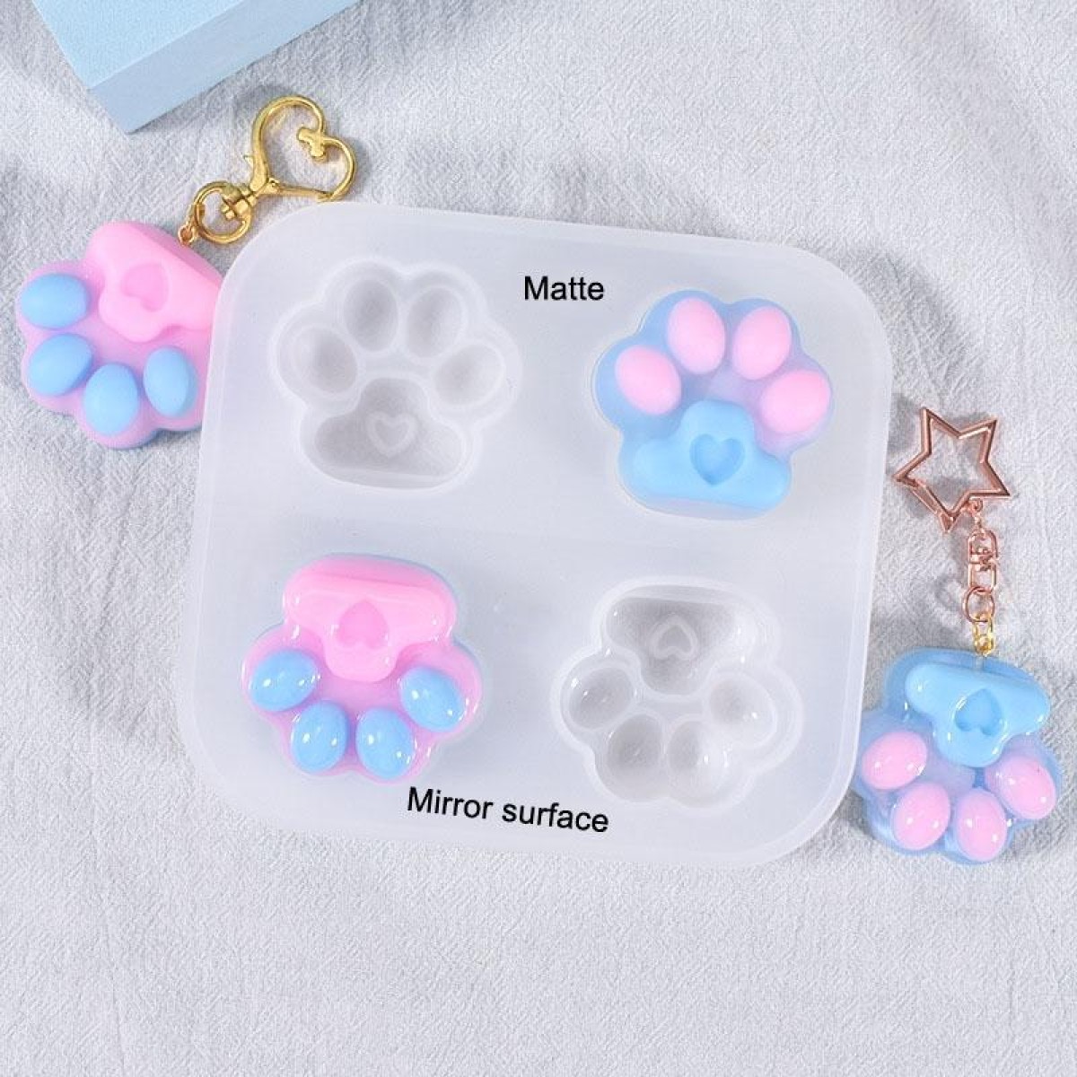 02 Love Cat Claw DIY Crystal Epoxy Jewelry Silicone Mold