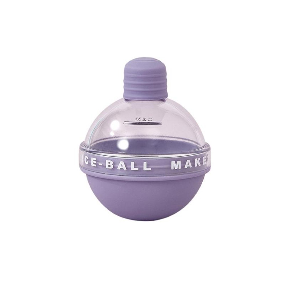 Home Whiskey Bulb Ice Ball Ice Cube Silicone Mold(Lavender Purple)