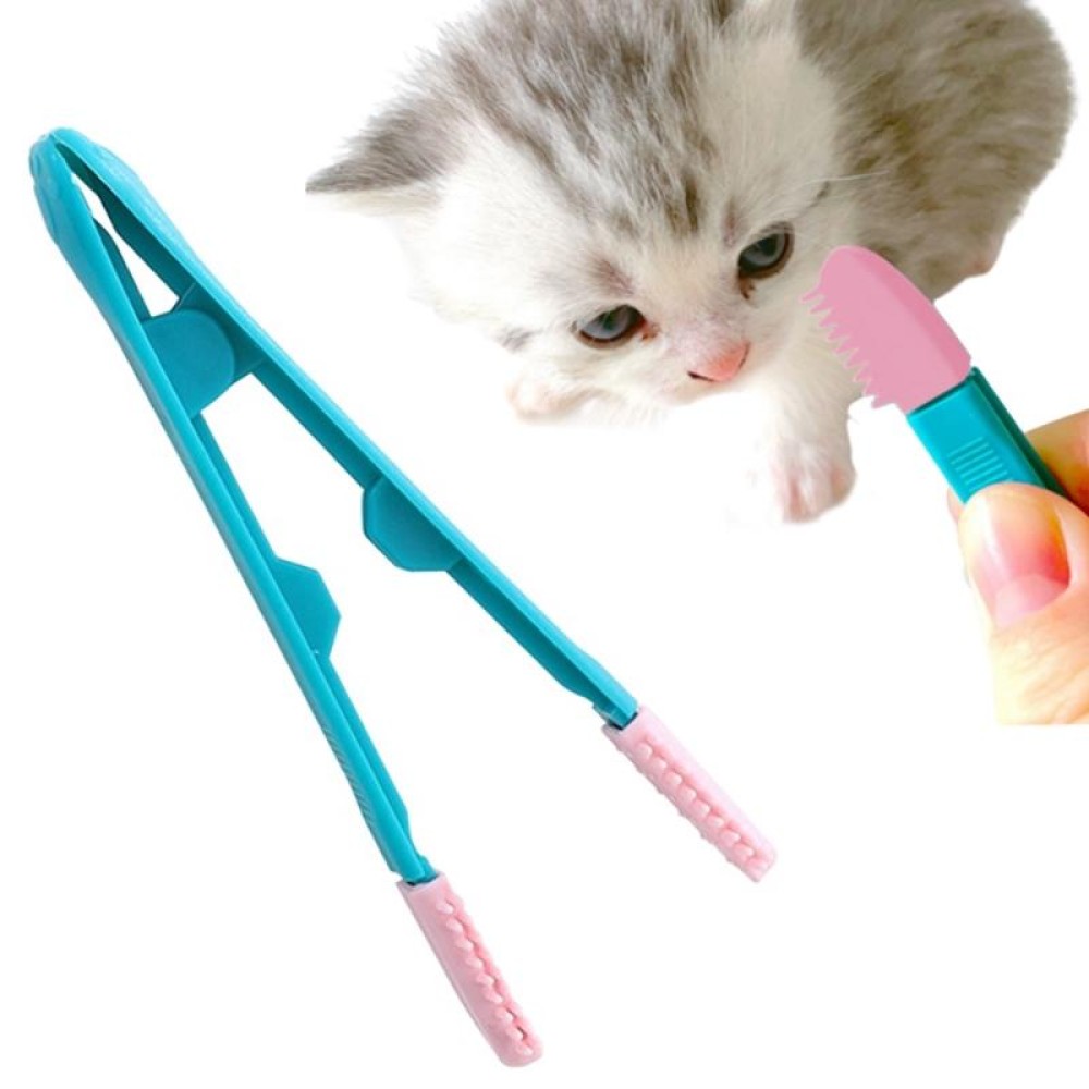 Cat Eye Brush Pet Eye Cleaner Cat Hair Knot Brush(Blue Pink)
