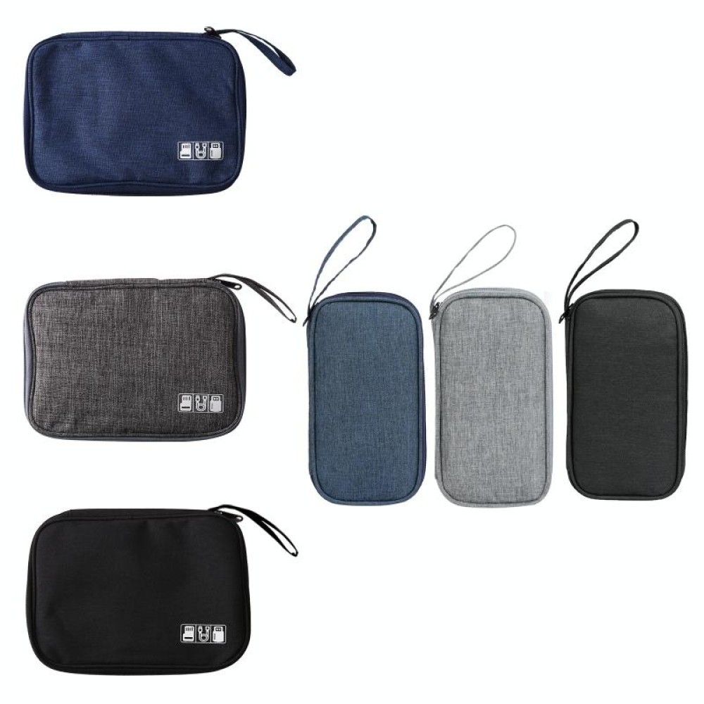 Power Hard Drive Digital Accessories Dustproof Storage Bag, Style: Data Cable Bag (Navy)