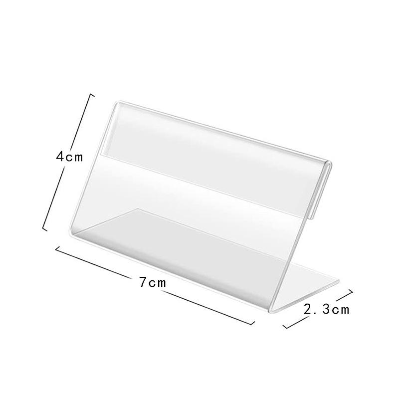 10 PCS Mini Clear Acrylic Sign Display Stand Label Holder