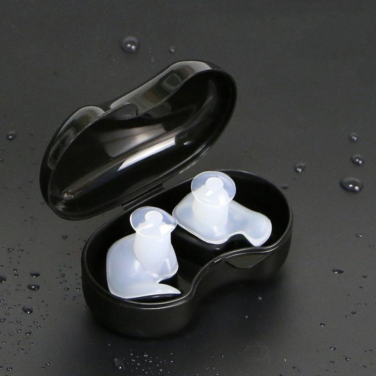 10 Sets Swimming Waterproof Spiral Silicone Earplugs(White)