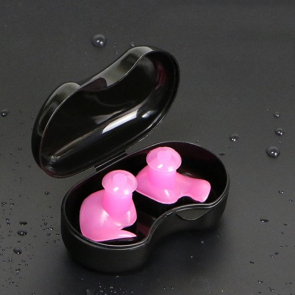 10 Sets Swimming Waterproof Spiral Silicone Earplugs(Pink)