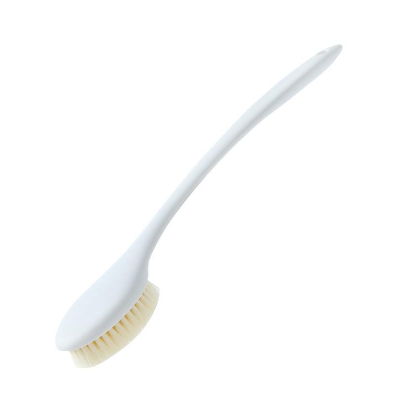 Long Handle Soft Hair Bathing Brush Nylon Hair Massage Brush(White)