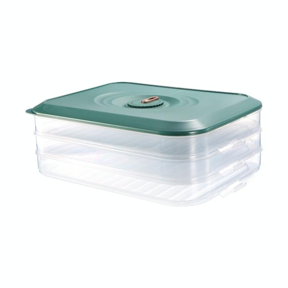 Household Refrigerator Freezer Large Capacity Dumpling Box, Capacity: Three Layers (Green)