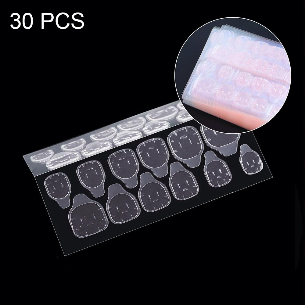 30 PCS 24 Stickers/Sheet Nail Art Double Sided Jelly Glue, Specification: Pink