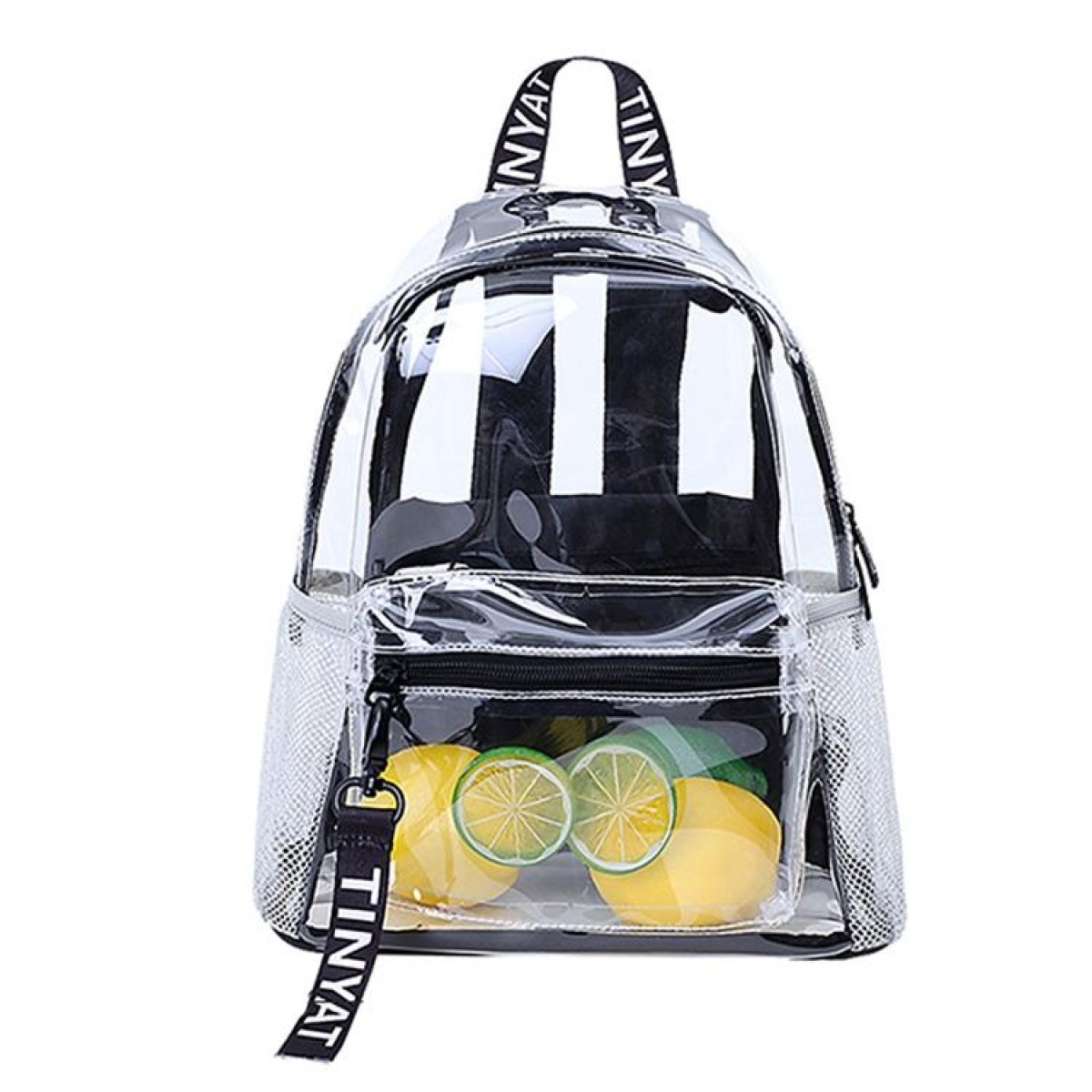 TINYAT T9051 Ladies Jelly Bag Waterproof PVC Transparent Backpack Beach Travel Backpack(Transparent)