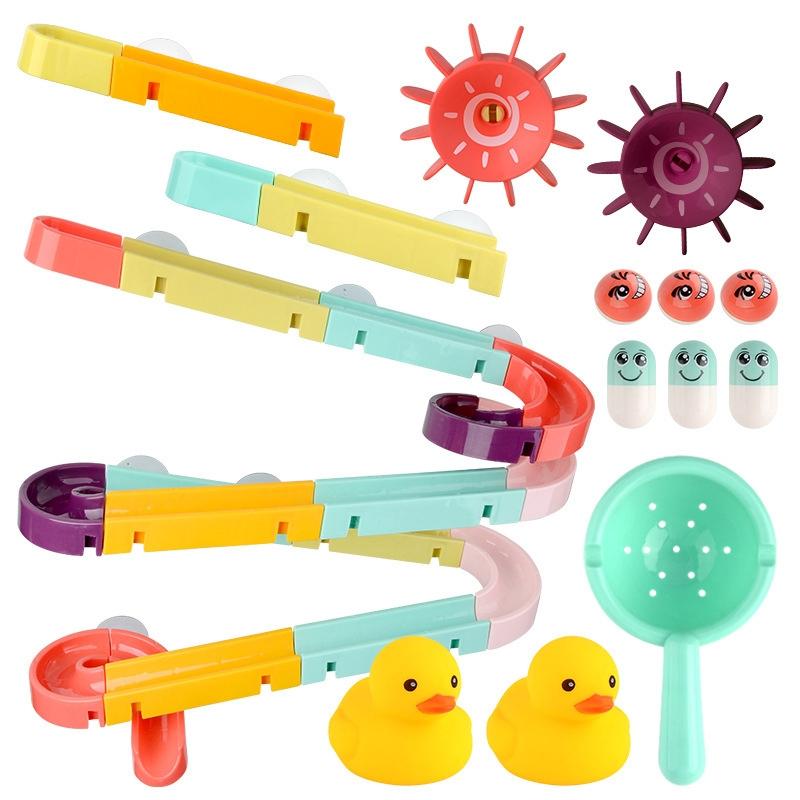Children Bath Building Blocks Slide Water Toys, Spec: 44-pieces