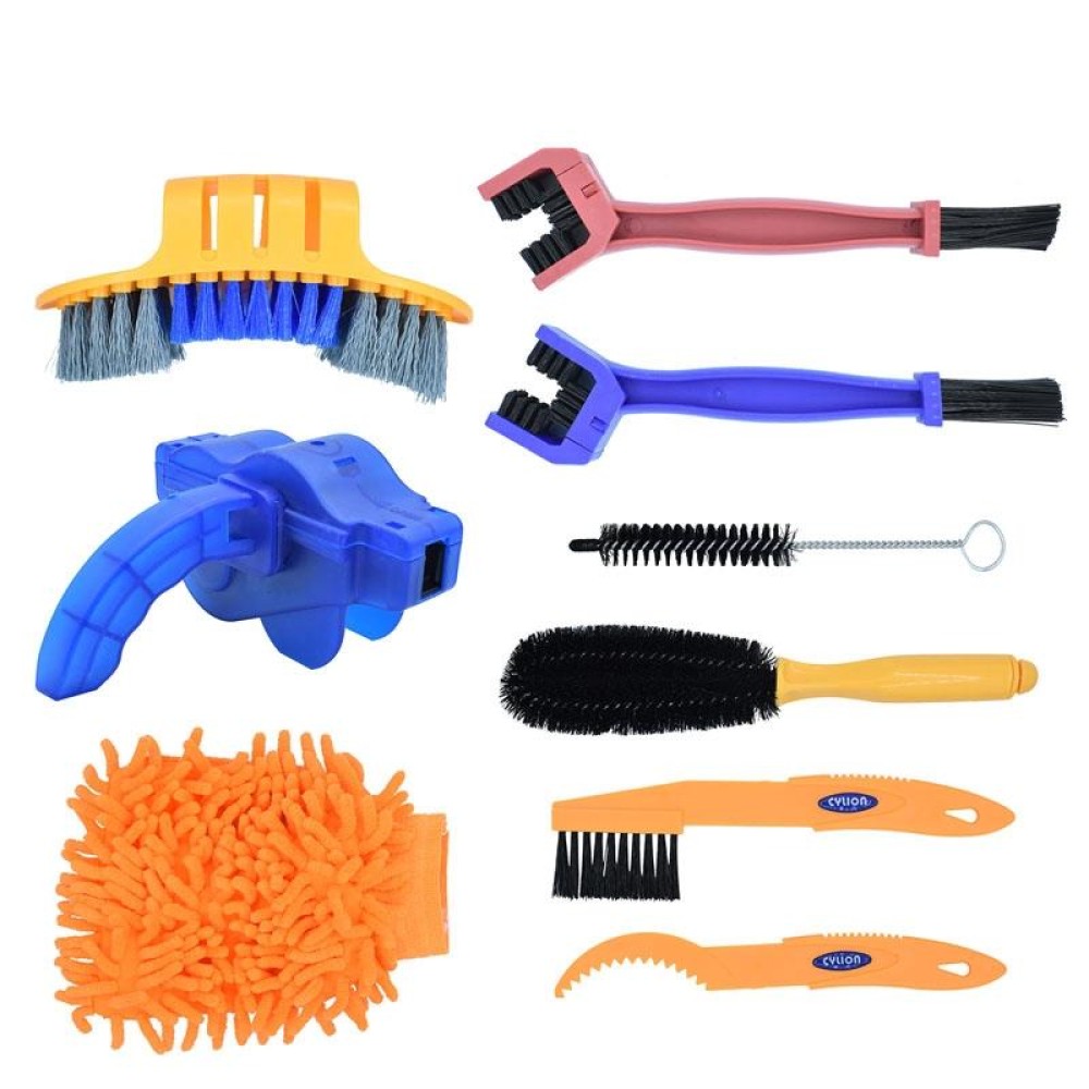 Bike Chain Washer Cleaner Kit Maintenance Tool,Specification: 9 In 1