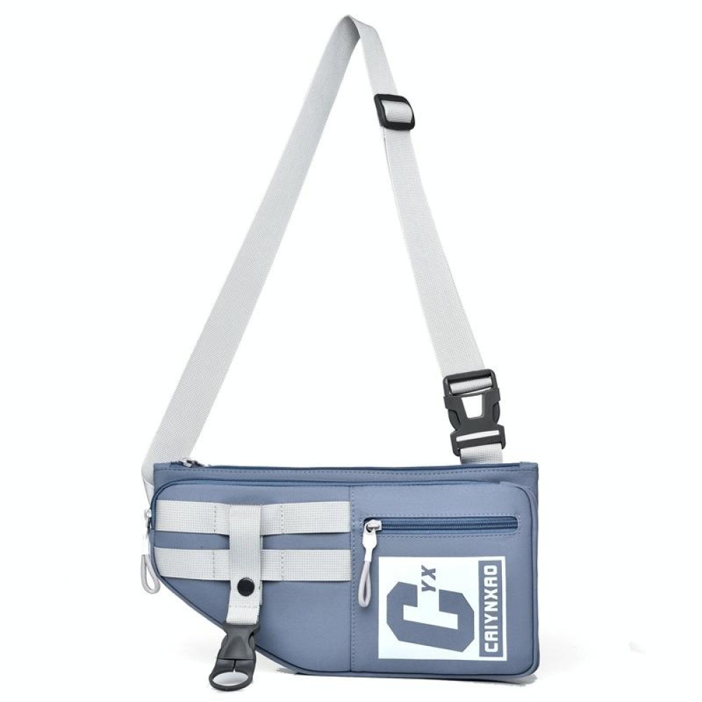 2502 Multi-pocket Large-capacity Sports Single-shoulder Bags(Light Blue)