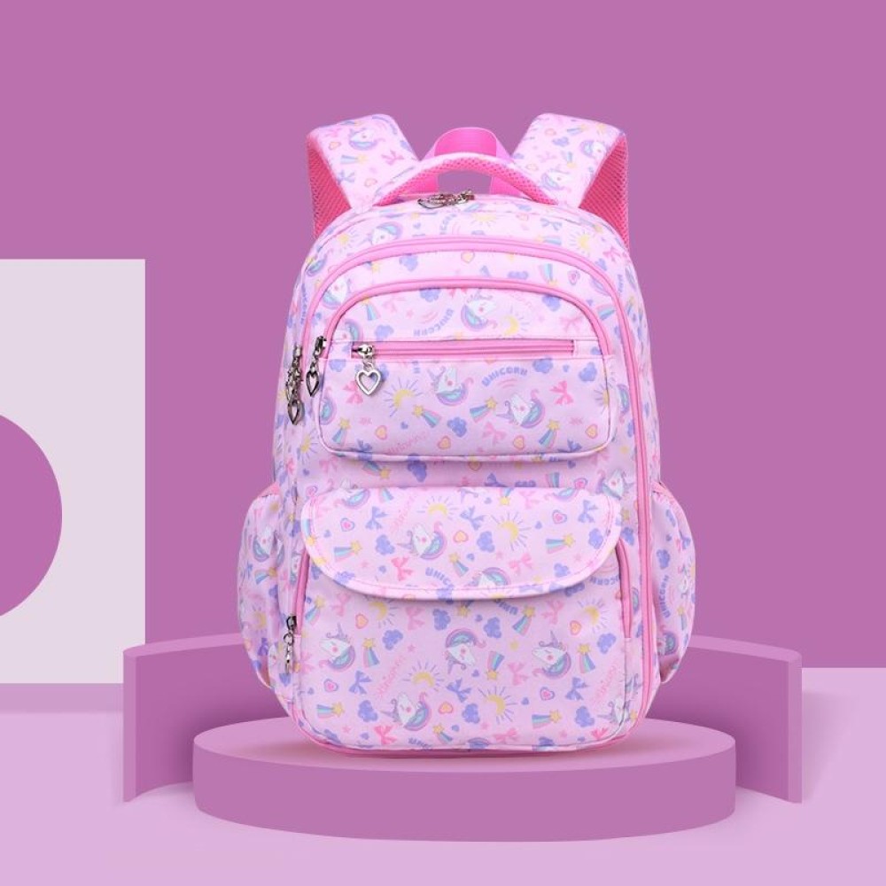 Large Capacity Waterproof Large Opening Children Schoolbag, Size: S (Unicorn Pink)