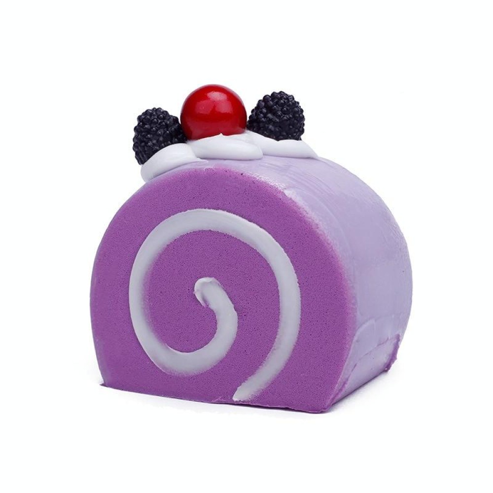Simulation Egg Roll Cake Refrigerator Sticker Photography Props Decoration(Glossy Purple)