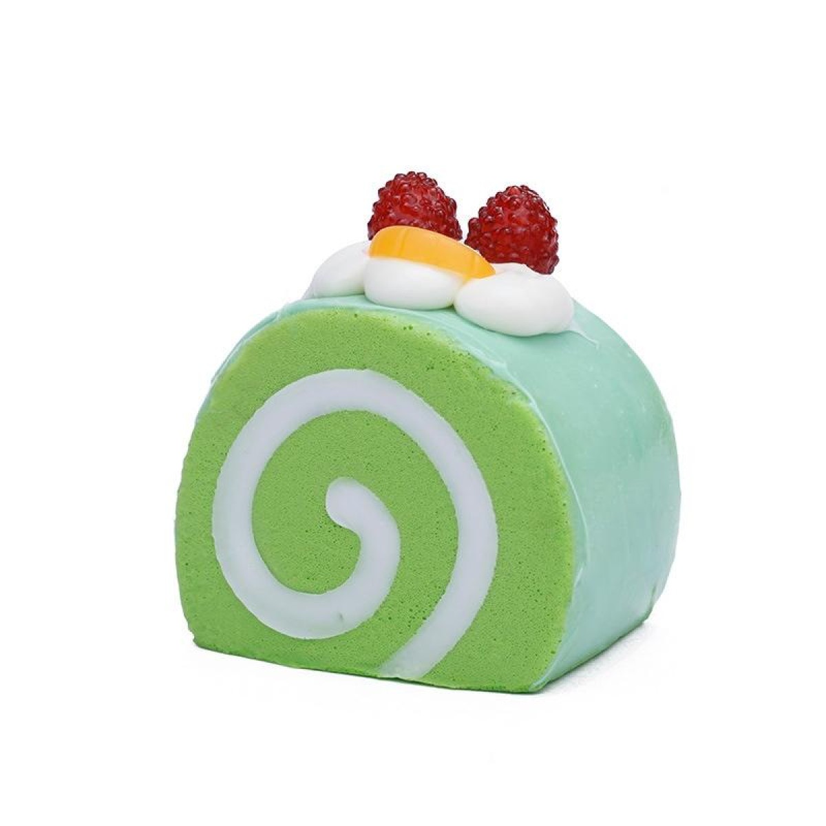 Simulation Egg Roll Cake Refrigerator Sticker Photography Props Decoration(Glossy Green)