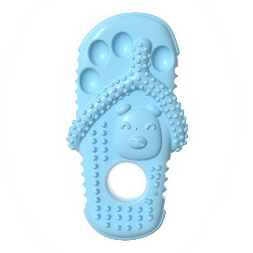 Pet Toys TPR Slippers Teeth Cleaning Dog Toys(Sky Blue)
