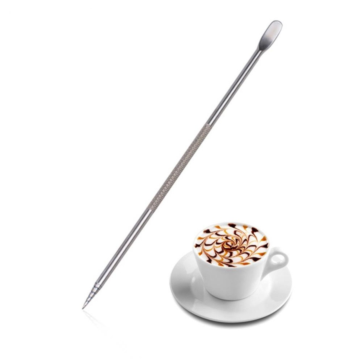 CC-608 304 Stainless Steel Coffee Stick Flower Needle(OPP Packaging)