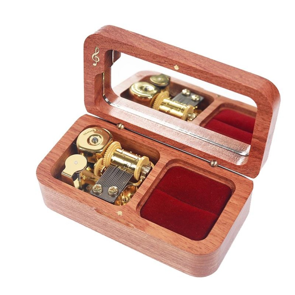 Wooden Music Box with Ring Storage Function, Spec: J282