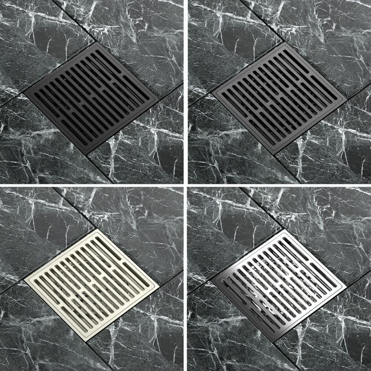 Bathroom Sewer Deodorant Pure Copper Floor Drain, Specification: Brushed