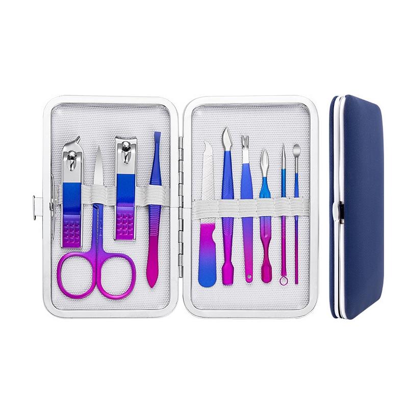 10 PCS/Set Stainless Steel Bright Beauty Nail Clipper Trimming Set
