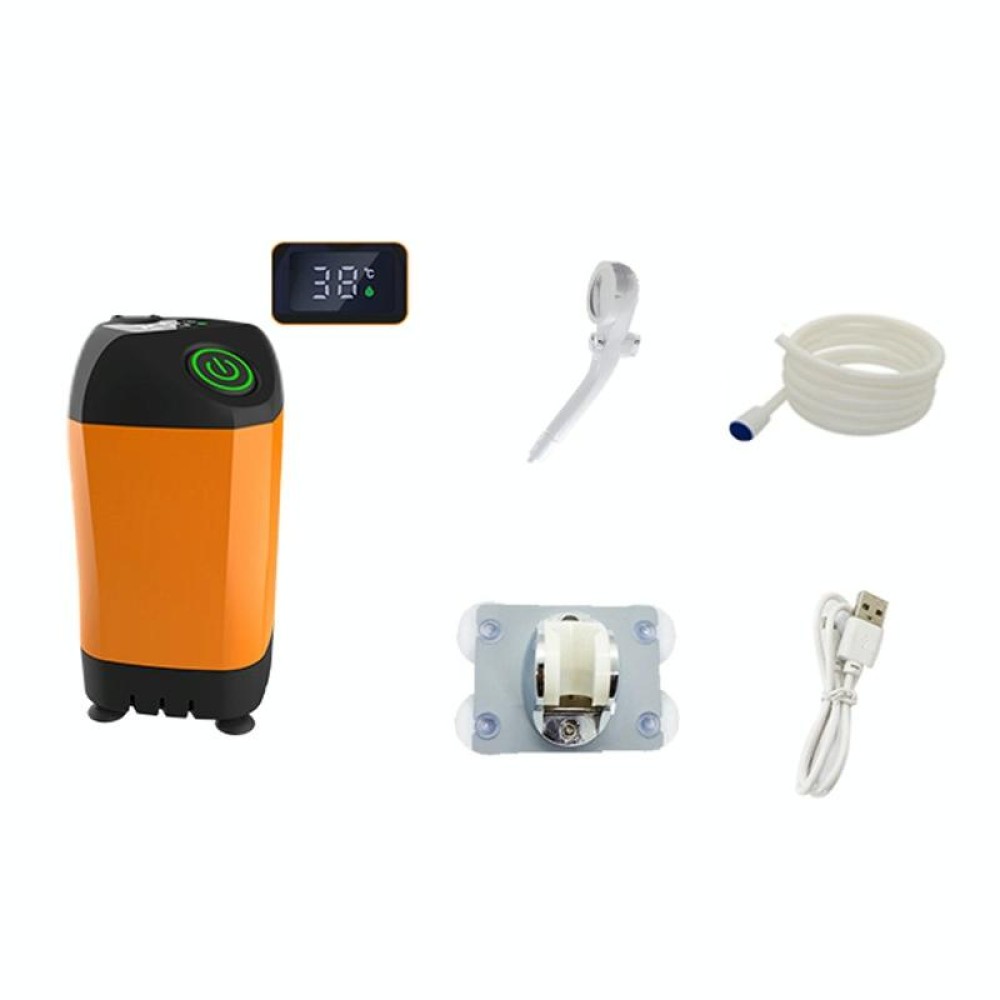 Outdoor Bath Artifact Field Dormitory Simple Electric Shower, Specification: Digital Display 7800mAh