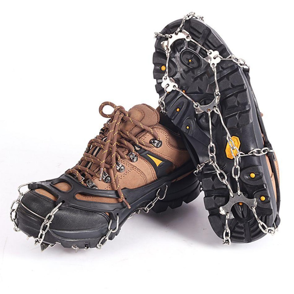 10 Spikes Crampons Ice Snow Non-slip Shoe Cover Outdoor Mountaineering Crampons(Black)