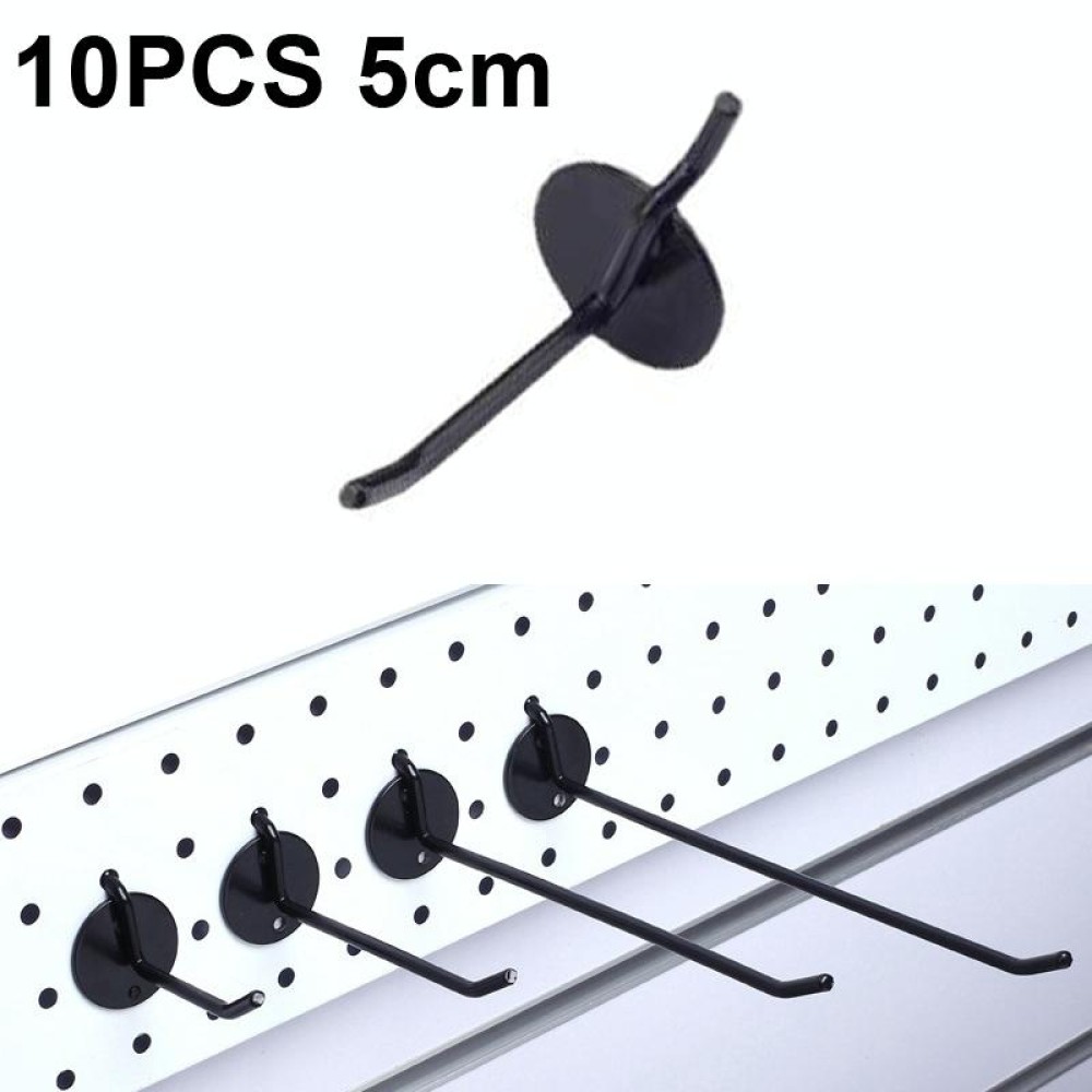 10 PCS Jewelry Accessories Display Orifice Plate Spray Hook, Length: 5cm(Black)