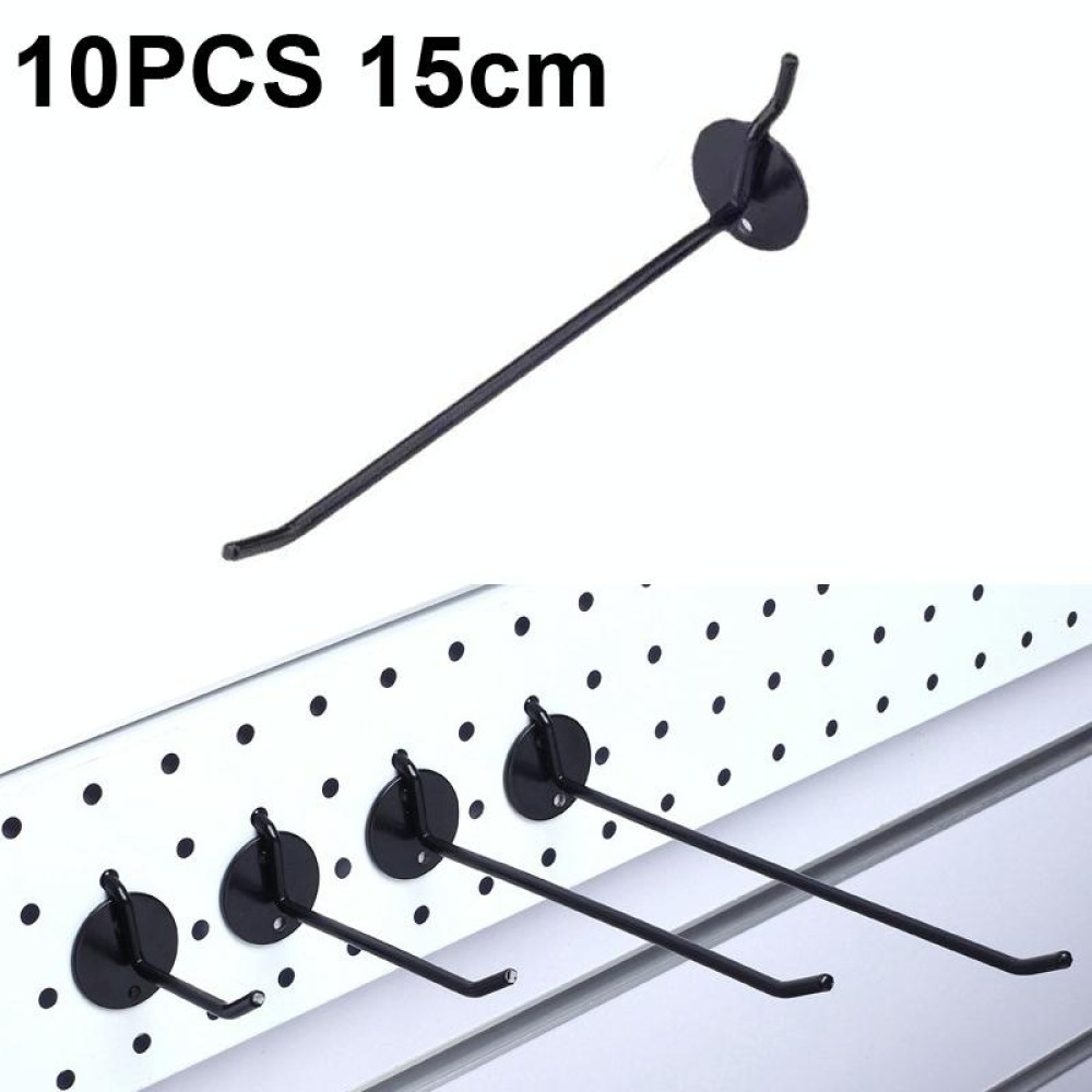 10 PCS Jewelry Accessories Display Orifice Plate Spray Hook, Length: 15cm(Black)