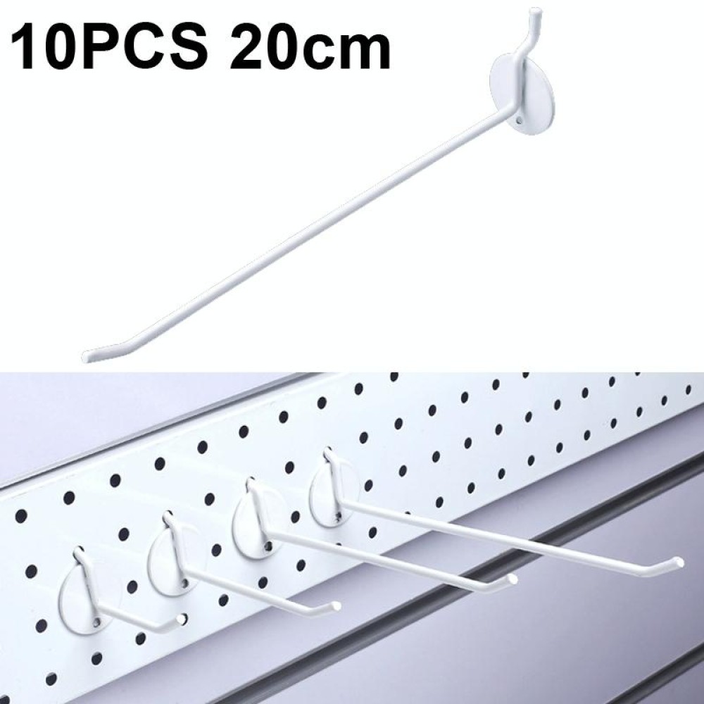 10 PCS Jewelry Accessories Display Orifice Plate Spray Hook, Length: 20cm(White)