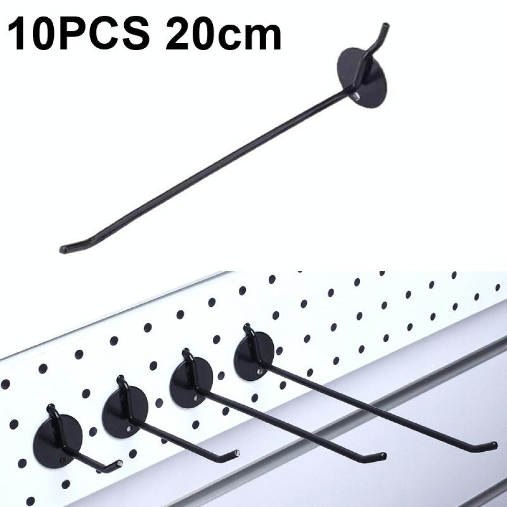 10 PCS Jewelry Accessories Display Orifice Plate Spray Hook, Length: 20cm(Black)
