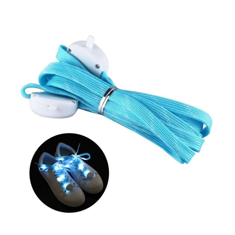 1 Pair  LED Light-up Shoelace Stage Performance Luminous Shoelace,Color: Blue