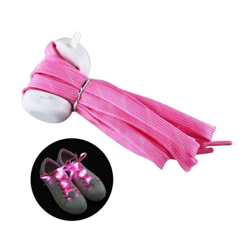 1 Pair  LED Light-up Shoelace Stage Performance Luminous Shoelace,Color: Pink