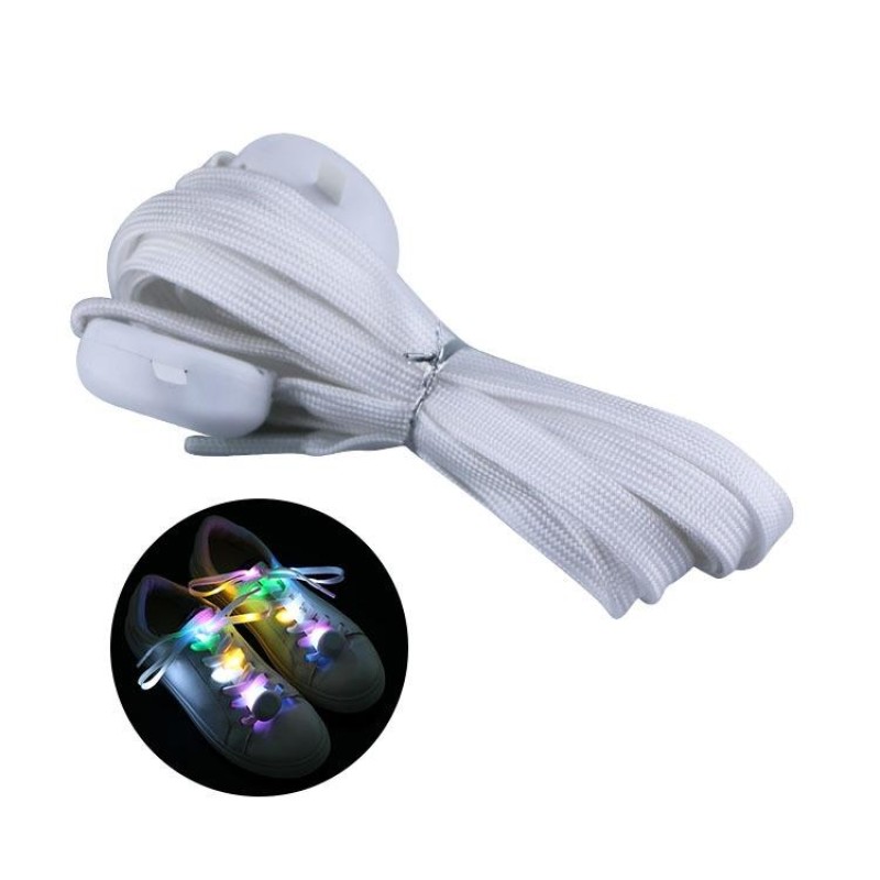 1 Pair  LED Light-up Shoelace Stage Performance Luminous Shoelace,Color: 7 Color Change