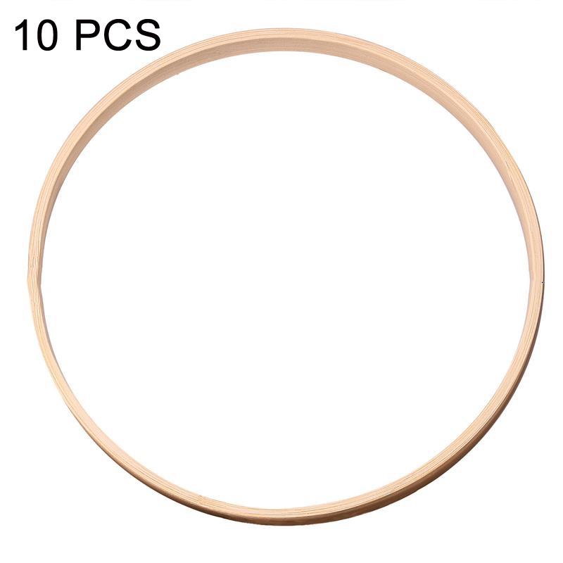 10 PCS Bamboo Circle Fan Frame Dream Catcher Making Circle Material, Size: 18cm(With 6mm Hole)