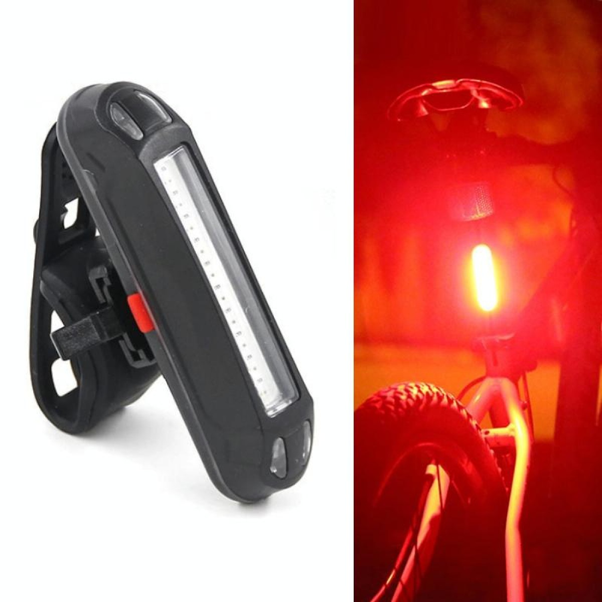 LED Rechargeable Bicycle Warning Strip Tail Light(OPP Red Light)