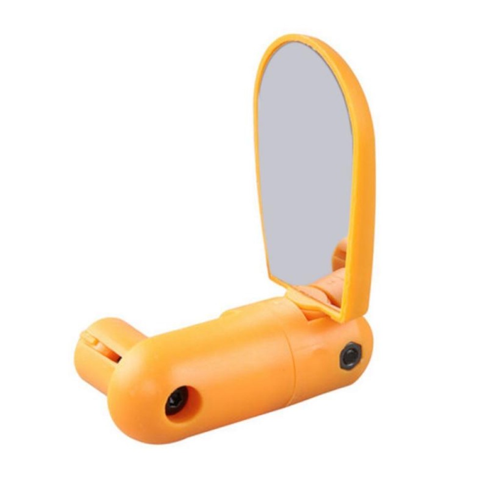 2 Pairs Adjustable Bicycle Flat Rearview Mirror Cycling Accessories(Yellow)