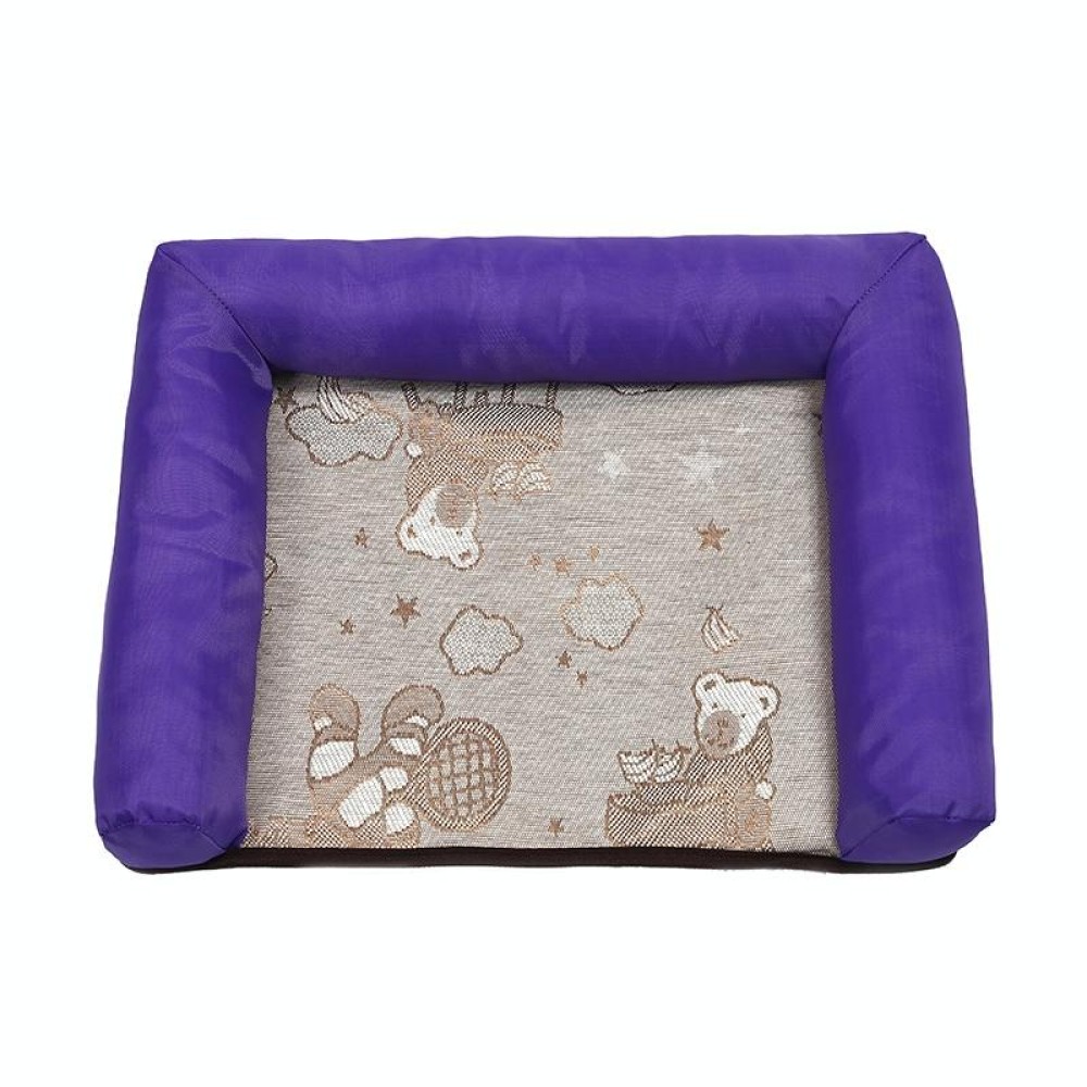 Pet Breathable And Cooler Mat Pet Bed, Specification: S(Purple)