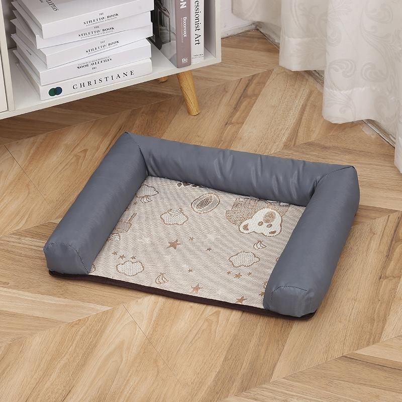 Pet Breathable And Cooler Mat Pet Bed, Specification: S(Grey)