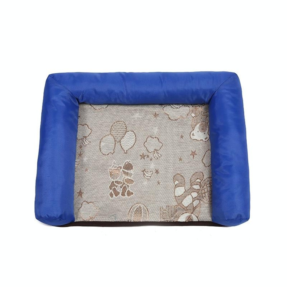 Pet Breathable And Cooler Mat Pet Bed, Specification: S(Blue)