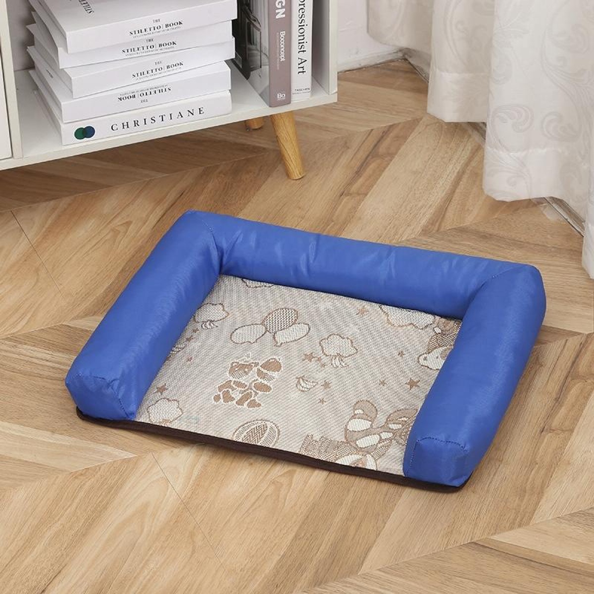 Pet Breathable And Cooler Mat Pet Bed, Specification: S(Blue)