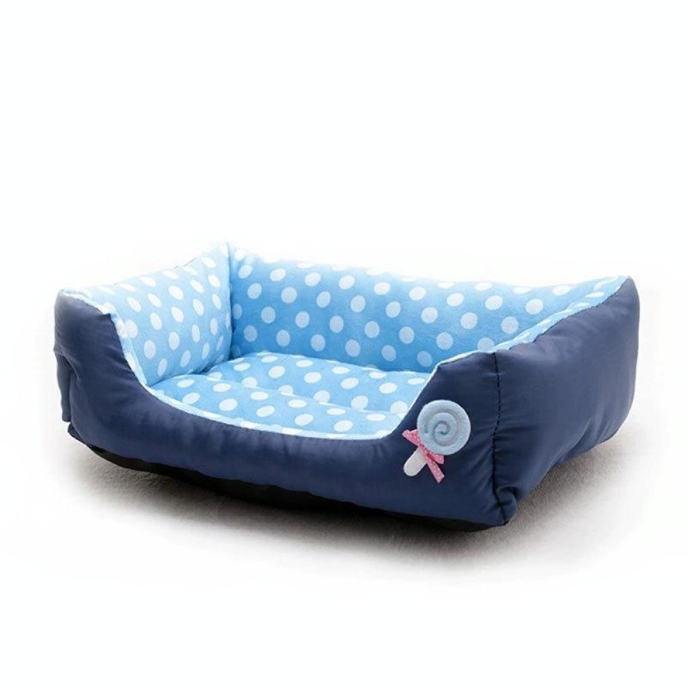 Cartoon Pet Kennel Square Cushion For Small And Medium Pet, Specification: S(Blue)