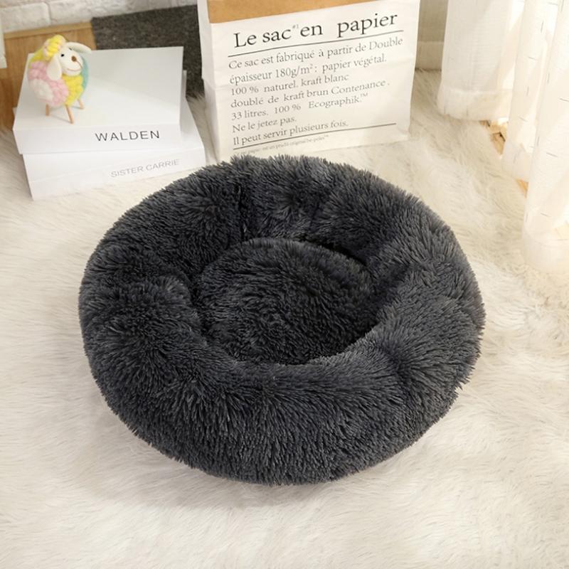 Plush Pet Bed Deep Sleep Pet Pad, Specification: 40cm(Dark Gray)