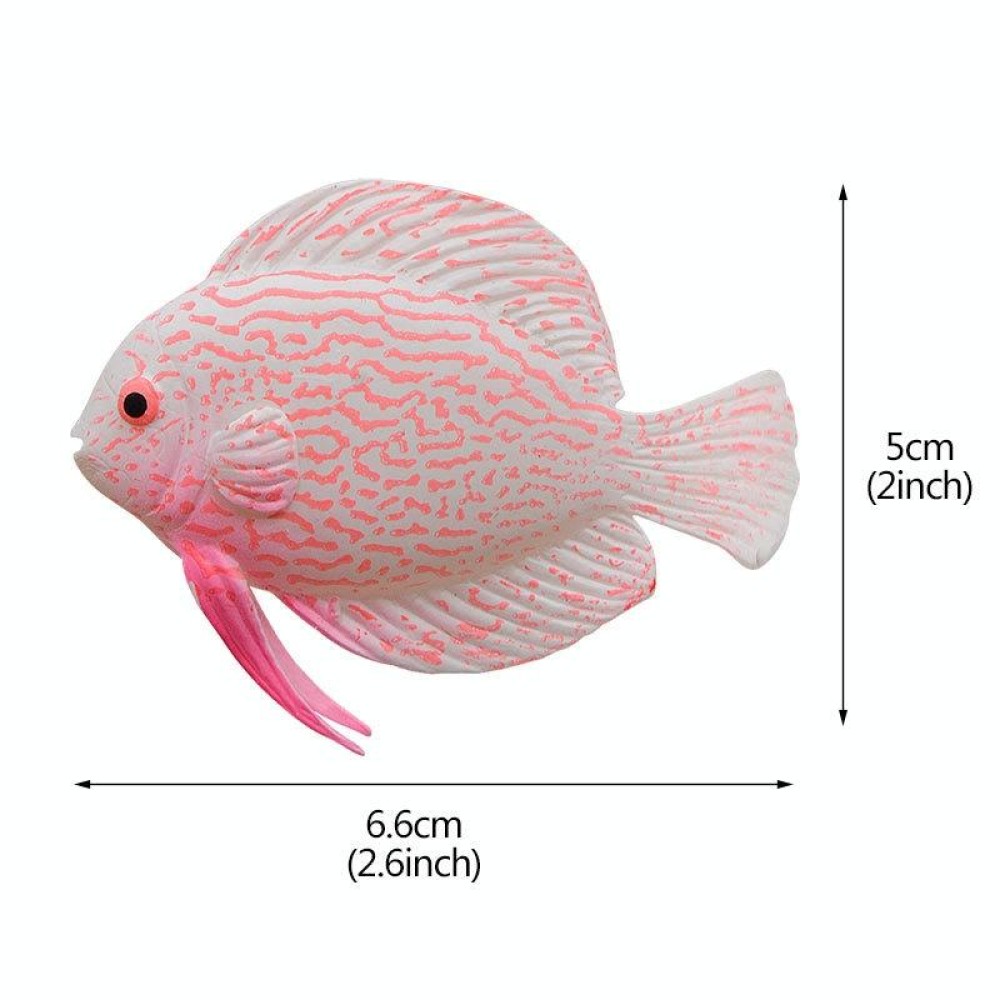 Simulation Luminous Tropical Fish Tank Landscaping Fake Decorations(F01 Pink God Cumilus)
