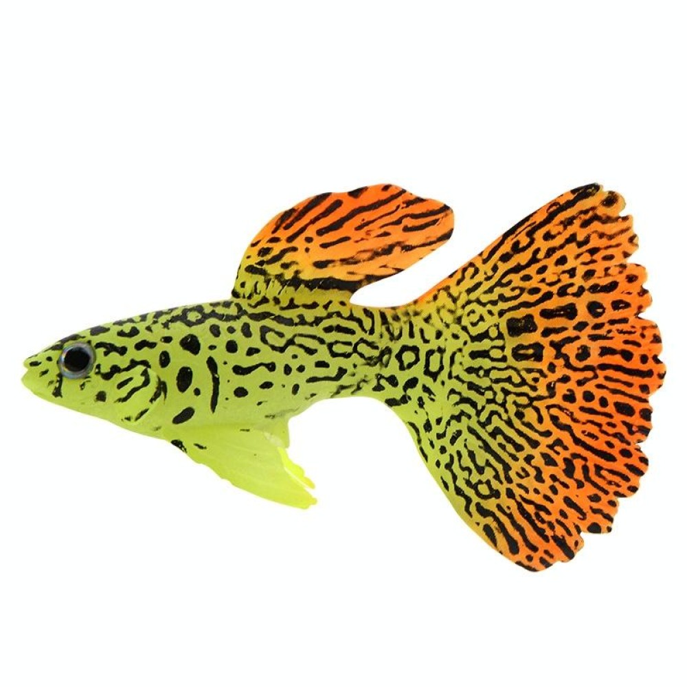 Simulation Luminous Tropical Fish Tank Landscaping Fake Decorations(F03 Peacock Fish)