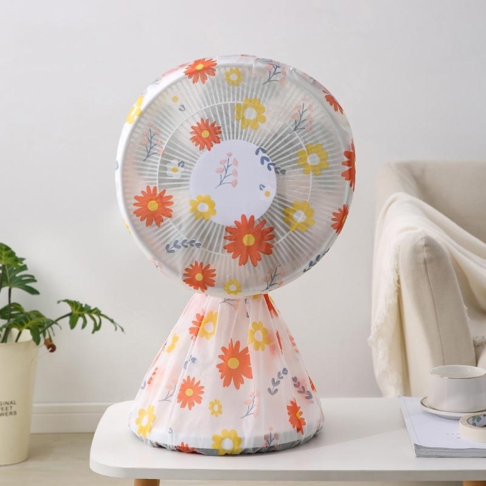 PEVA All Round Three Dimensional Fan Dust Cover, Size: Short 60x90cm(Red Flower)
