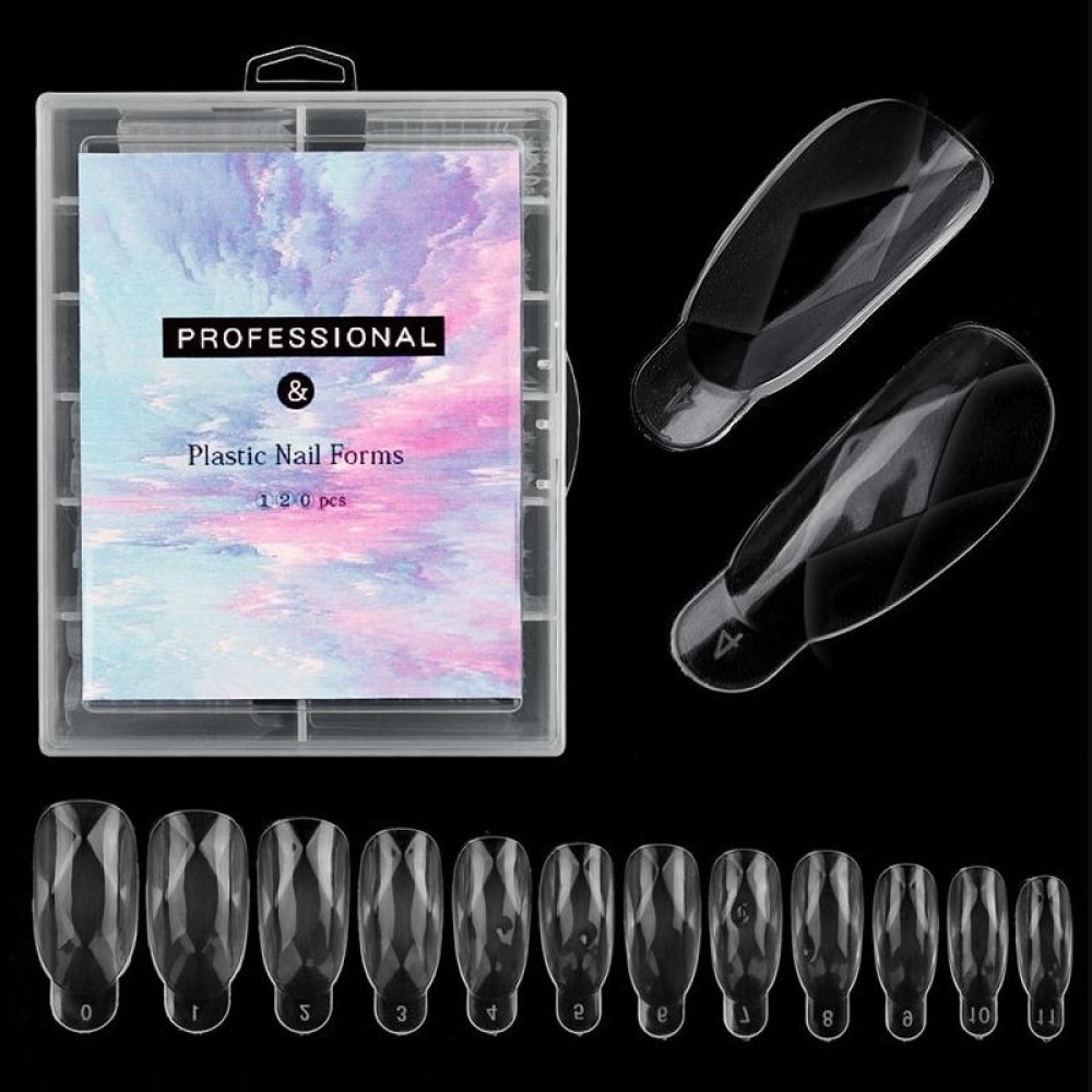 2 Boxes Nail Crystal Rapid Light Therapy Extension Nail Model, Shape: 120 PCS 12