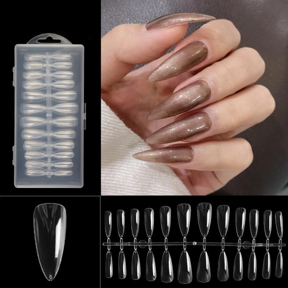 240 PCS Extended Manicure No-Engraving Frosted Thin Nail Piece WH-0174