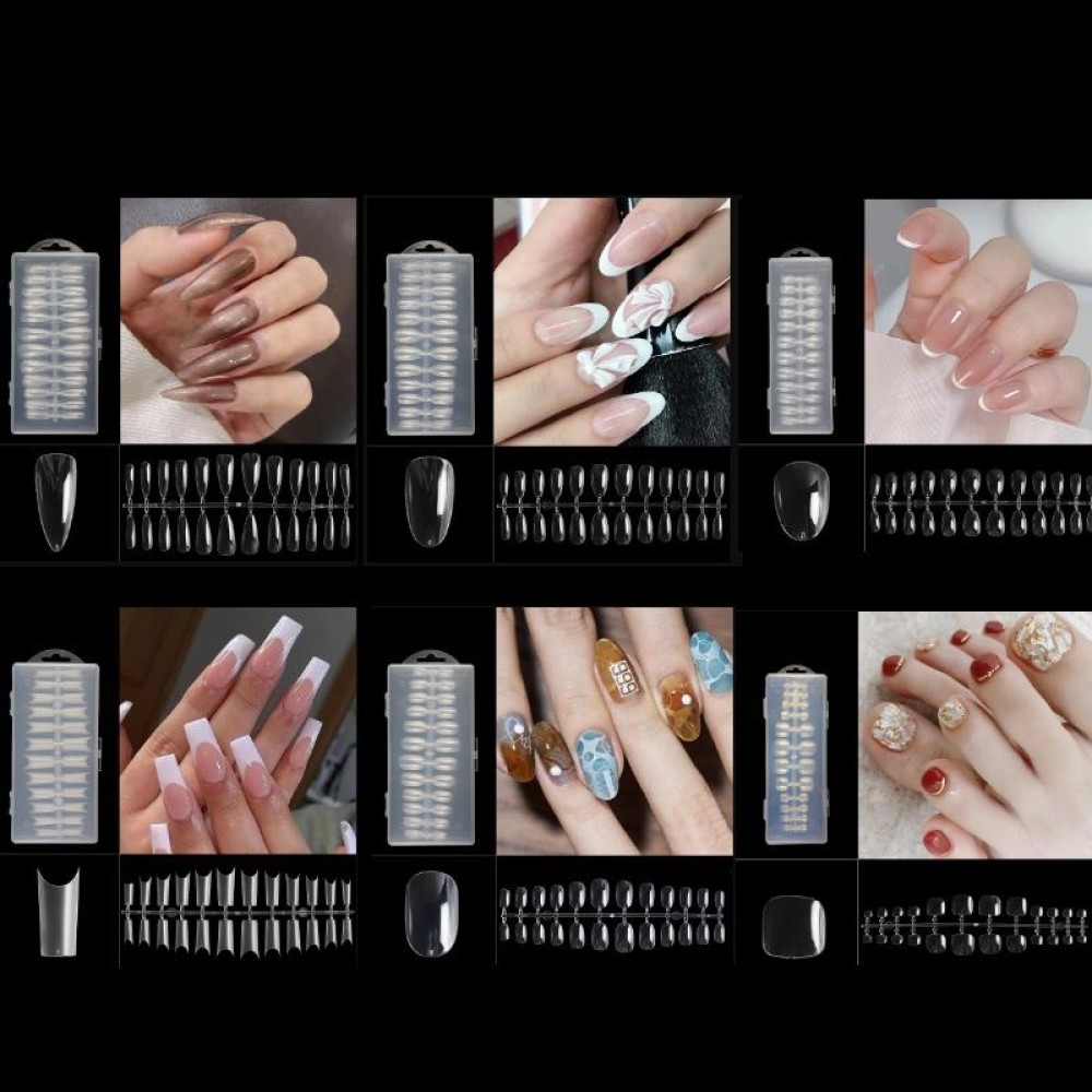 240 PCS Extended Manicure No-Engraving Frosted Thin Nail Piece WH-0179
