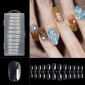 240 PCS Extended Manicure No-Engraving Frosted Thin Nail Piece WH-0170