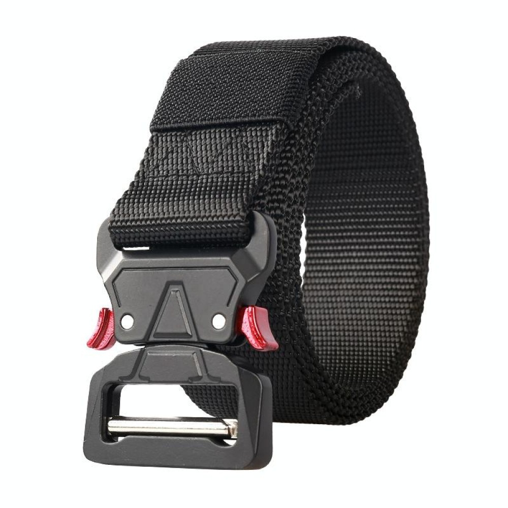 SK008 125x3.8cm Outdoor Sports Faux Nylon Woven Belt(Black)