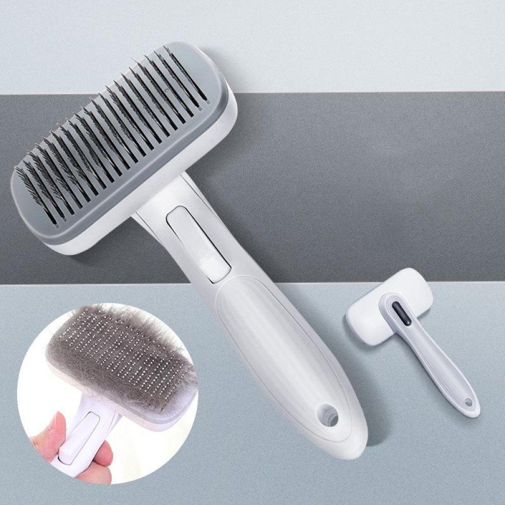 Pet Comb Cat Dog Hair Brush Hair Removal Tool, Style: Steel Wire (Gray)