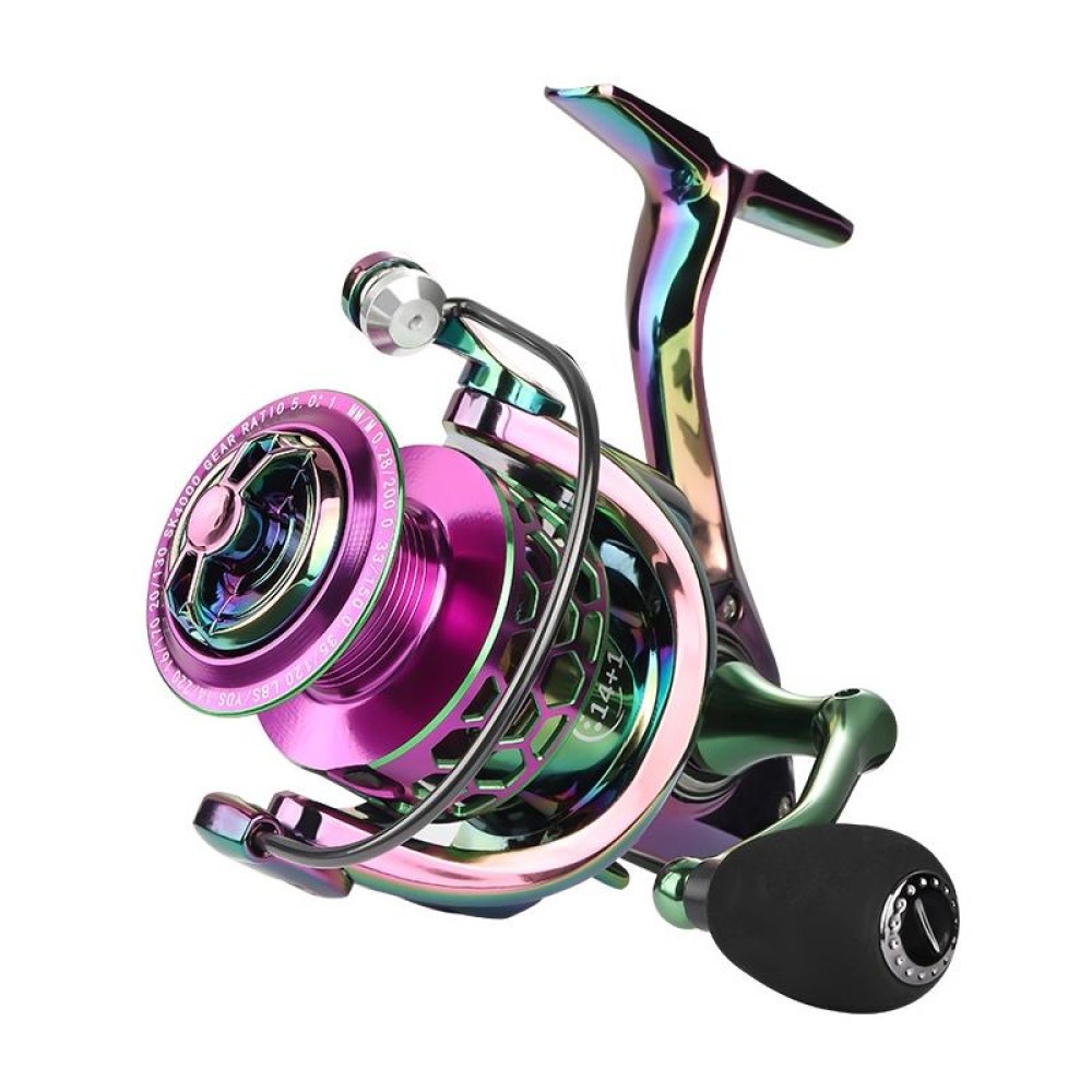 Colorful Metal Fish Line Wheel Long Throw Sea Rod Spinning Wheel, Specification: SK2000